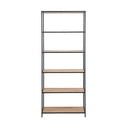 Regál v dekoru dubu v černo-přírodní barvě 77x185 cm Seaford – Actona