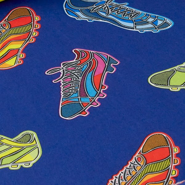 Modré napínací dětské prostěradlo na jednolůžko 90x190 cm Bright Football – Catherine Lansfield-image-2