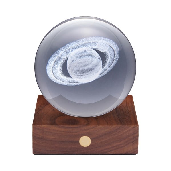 Tmavě hnědá světelná dekorace na USB Amber – Gingko