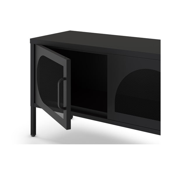 Černý TV stolek 180x50 cm Tayra – Marckeric-image-4