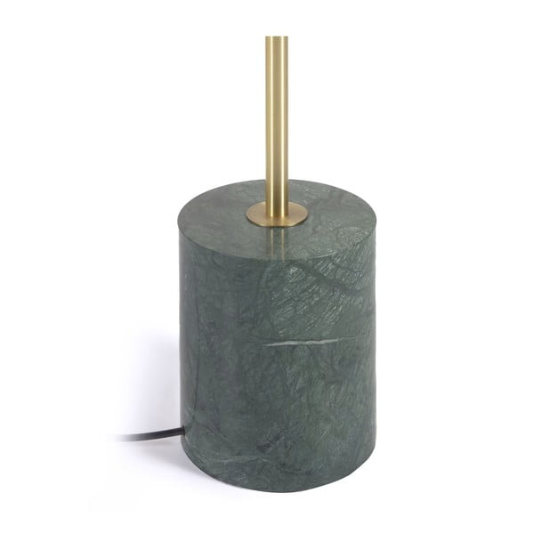 Stojací lampa v zeleno-zlaté barvě se skleněným stínidlem (výška 161 cm) Lonela – Kave Home-image-4