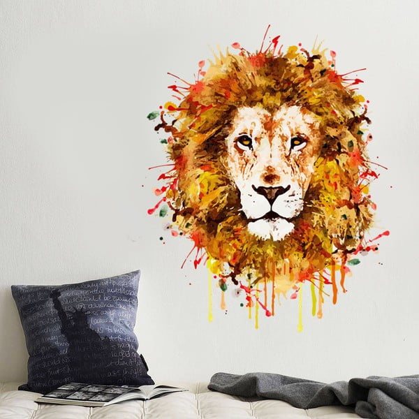 Samolepka Malovaný lev, 70x50 cm