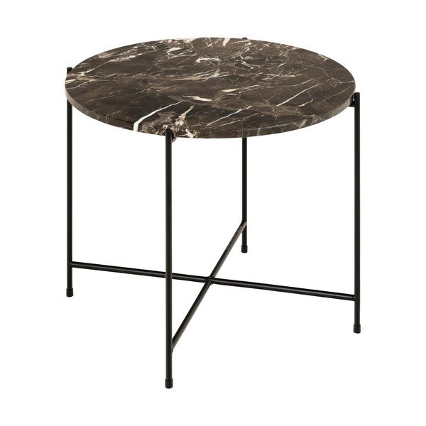 Kulatý odkládací stolek s mramorovou deskou  ø 52 cm Avila – Actona