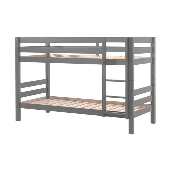 Šedá patrová dětská postel 90x200 cm PINO – Vipack