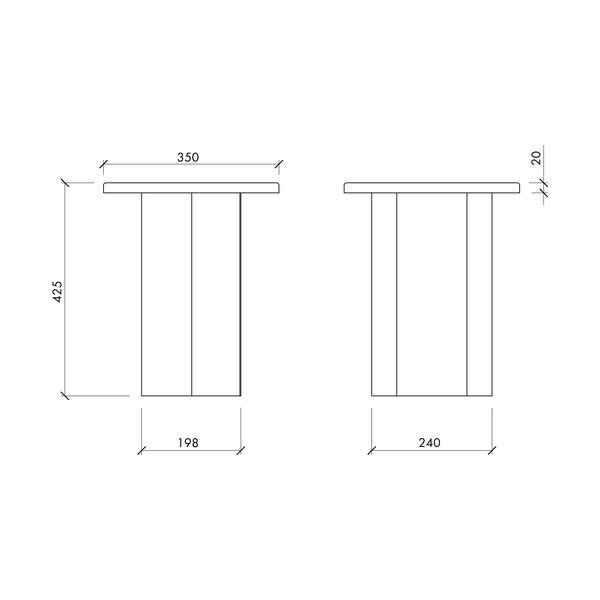 Kovový kulatý odkládací stolek ø 35 cm Sato – noo.ma-image-3