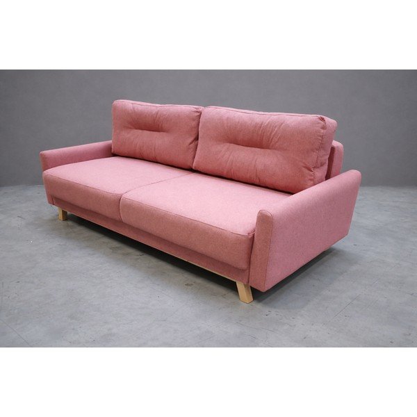 Růžová rozkládací/s úložným prostorem pohovka 214 cm Pop - II. jakost – Bonami Selection-image-3