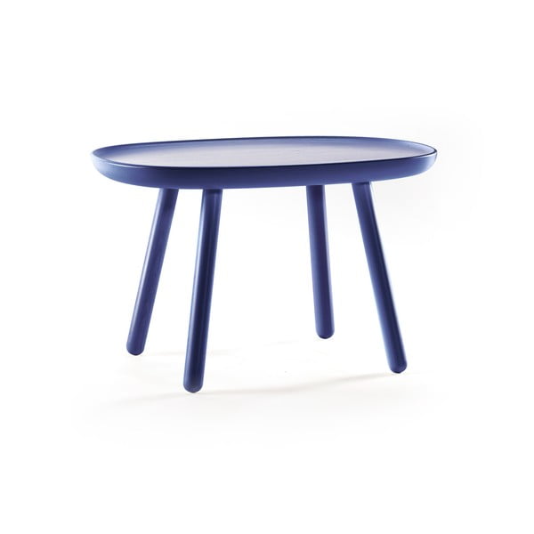 Modrý stolek z masivu EMKO Naïve, 61 x 41 cm
