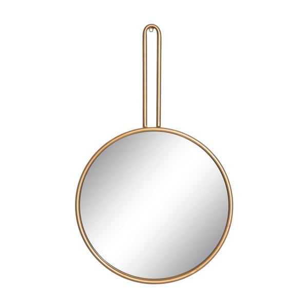 Nástěnné zrcadlo s rámem ve zlaté barvě Tropicho, ⌀ 40 cm