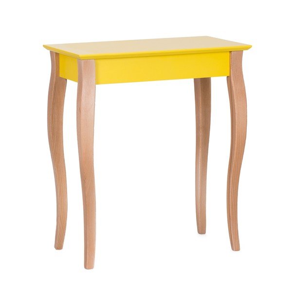 Žlutý odkládací stolek Ragaba Console, délka 65 cm