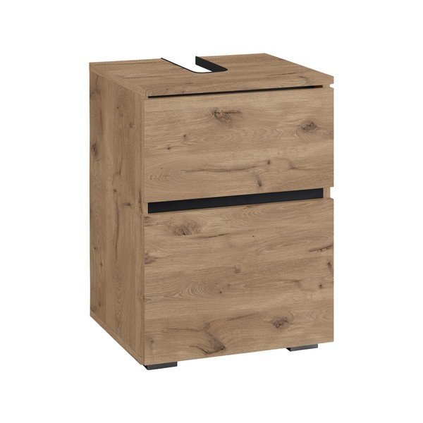 Skříňka pod umyvadlo v dekoru dubu v přírodní barvě 40x55 cm Wisla – Støraa-image-1