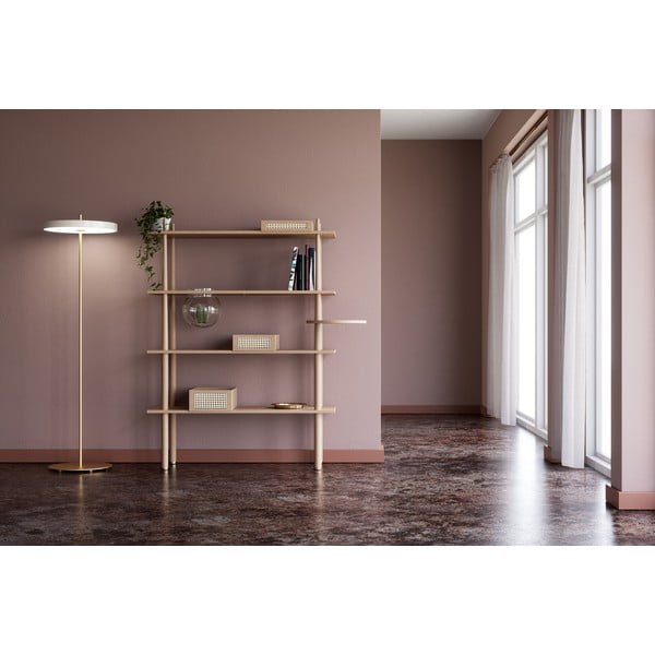 Bílá LED stmívatelná stojací lampa s kovovým stínidlem (výška 151 cm) Asteria Floor – UMAGE-image-3