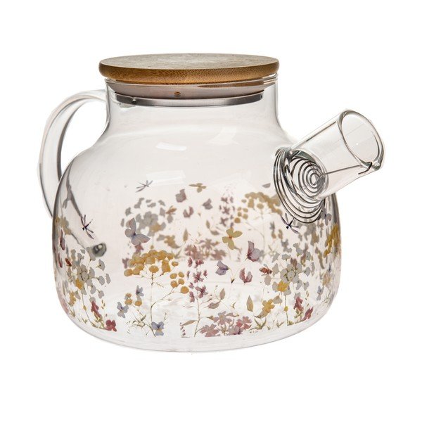 Skleněná konvice na čaj 1 l Flowers – Dakls