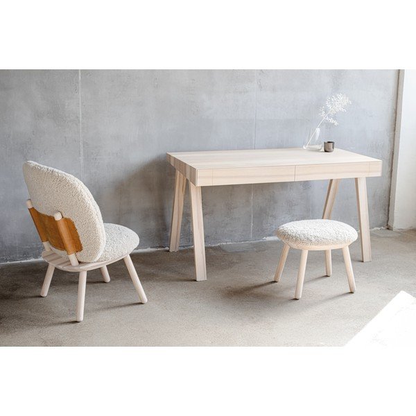 Béžová podnožka z ovčí vlny EMKO Naïve-image-4