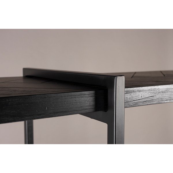 Černá knihovna v dekoru exotického dřeva 140x146 cm Class - Dutchbone-image-3