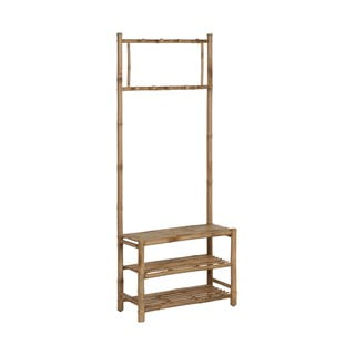 Bambusová předsíňová sestava v přírodní barvě 70x175x32 cm Manali – Ixia