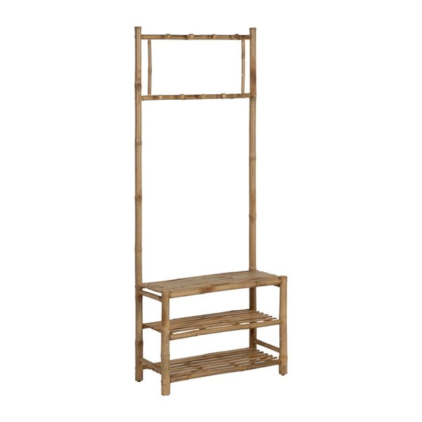 Bambusová předsíňová sestava v přírodní barvě 70x175x32 cm Manali – Ixia
