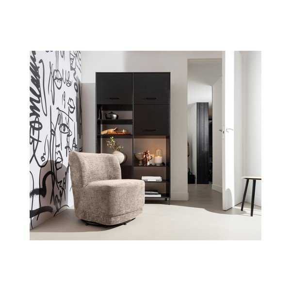 Světle hnědé sametové křeslo Atty – WOOOD-image-1