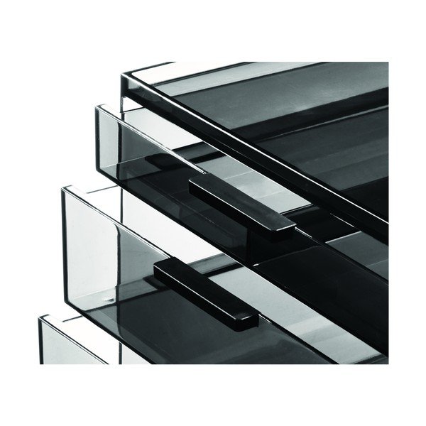 Matně černý koupelnový organizér na kosmetiku z recyklovaného plastu – iDesign-image-4