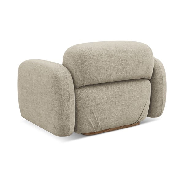 Béžový modul pohovky z textilie bouclé Ailani – Makamii-image-3