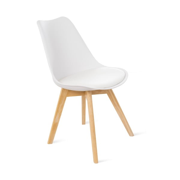 Sada 2 bílých židlí s bukovými nohami Bonami Essentials Retro-image-1