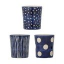 Tmavě modré šálky v sadě 3 ks na espresso z kameniny 190 ml Minoa – Bloomingville