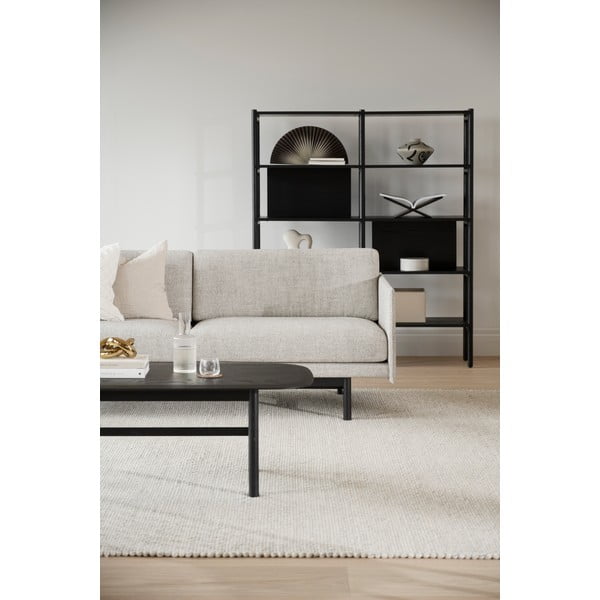 Černý konferenční stolek z dubového dřeva 135x62 cm Hammond - Rowico-image-3