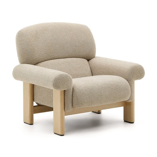 Béžové žinylkové křeslo Nema – Kave Home