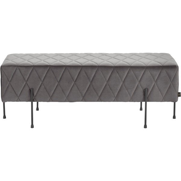 Šedá sametová lavice Toni - Støraa-image-1