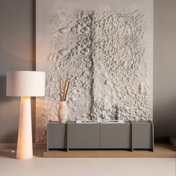 Šedý TV stolek v dekoru jasanu 200x53x44 cm Brock – WOOOD-image-1