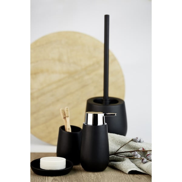 Černý keramický dávkovač mýdla Wenko Badi-image-1