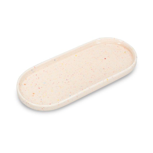 Béžový servírovací porcelánový talíř Fika – ONA
