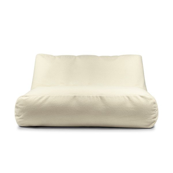 Krémový sedací vak z textilie bouclé Sofa Tube 160 – SLOWDOWN-image-2