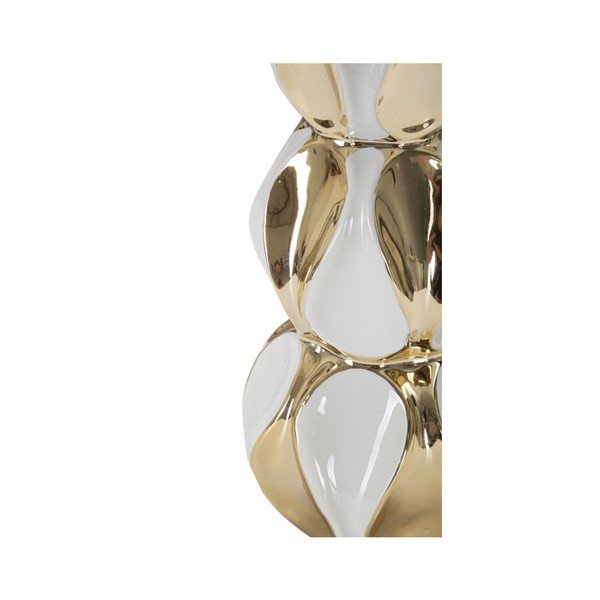 Bílá/ve zlaté barvě keramická stolní lampa s textilním stínidlem (výška 46 cm) Glam Balls – Mauro Ferretti-image-2