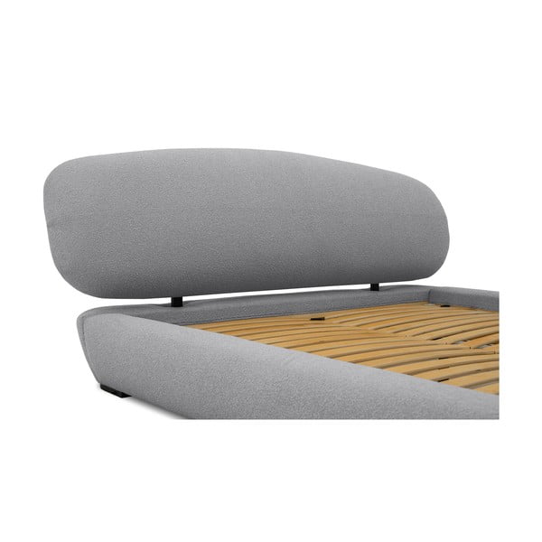 Šedá čalouněná dvoulůžková postel s roštem 160x200 cm Odette – Scandic-image-1