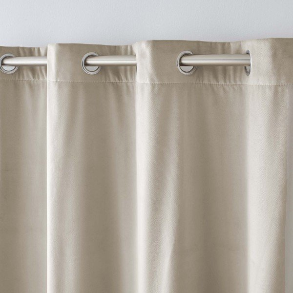 Béžový sametový termo závěs 140x260 cm Polarchic – douceur d'intérieur-image-3