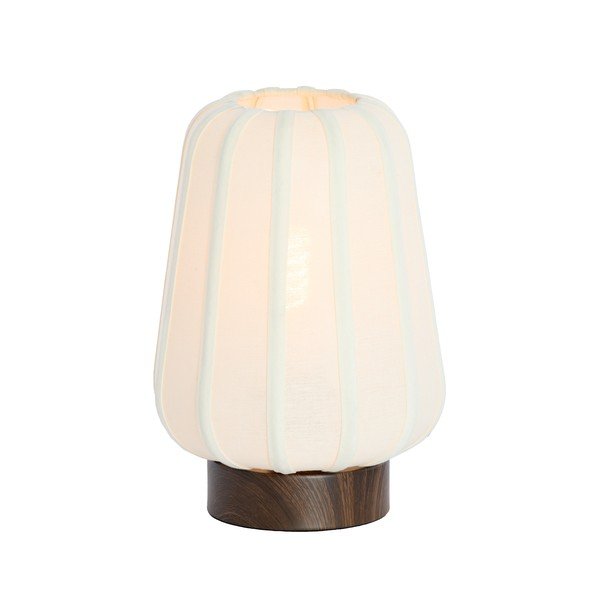 Bílá kovová stolní lampa s textilním stínidlem (výška 29 cm) Bibia – Light & Living-image-2