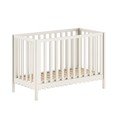 Béžová postýlka z borovicového dřeva s nastavitelnou výškou 60x120 cm Swingo – Vipack