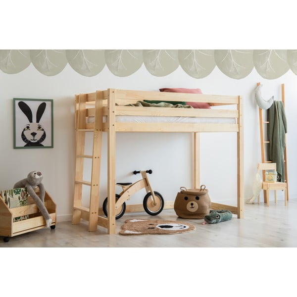 Vyvýšená dětská postel z borovicového dřeva 70x160 cm CLPBA - Adeko-image-1