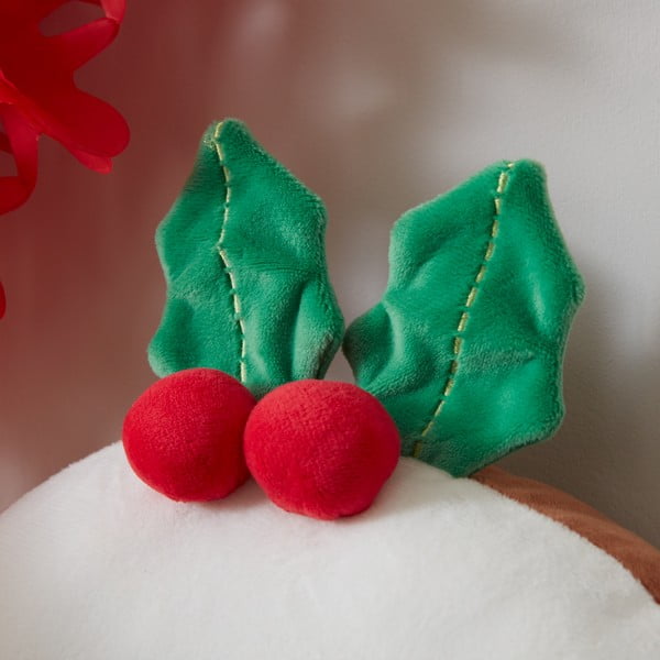 Plyšový dekorační polštář s vánočním motivem 35x35 cm Christmas Pudding – Catherine Lansfield-image-2