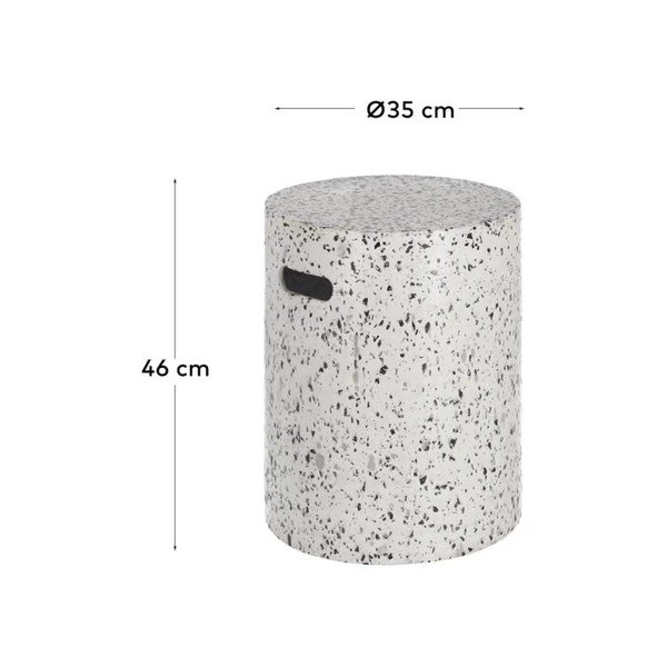 Bílý betonový odkládací stolek Kave Home Jenell, ⌀ 35 cm-image-4