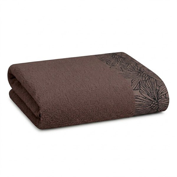 Hnědý froté bavlněný ručník 50x100 cm Valencia – My House