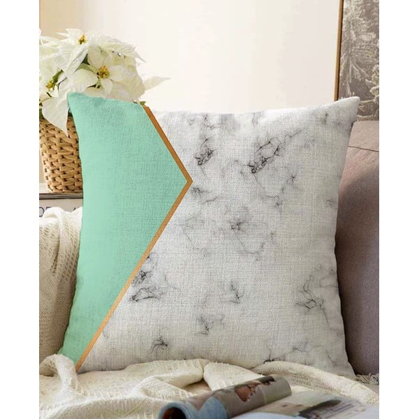 Povlak na polštář s příměsí bavlny Minimalist Cushion Covers Marble, 55 x 55 cm