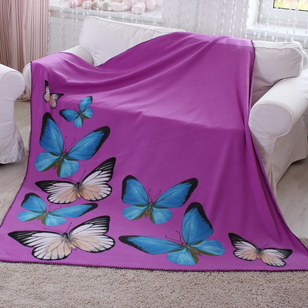Deka Butterfly Purple, 130x160 cm