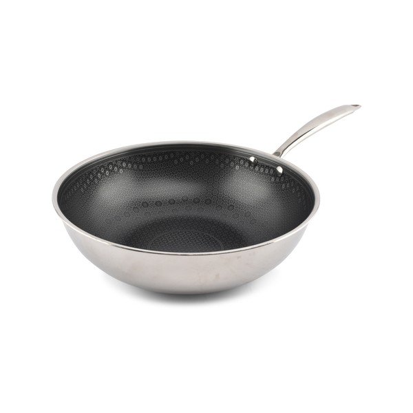 Wok nerezová pánev s nepřilnavým povrchem ø 31,5 cm Fusion – BonBistro