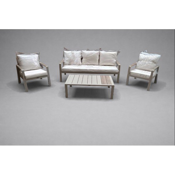 Béžový hliníkový zahradní lounge set pro 5 osob Elna - II. jakost – Bizzotto-image-1