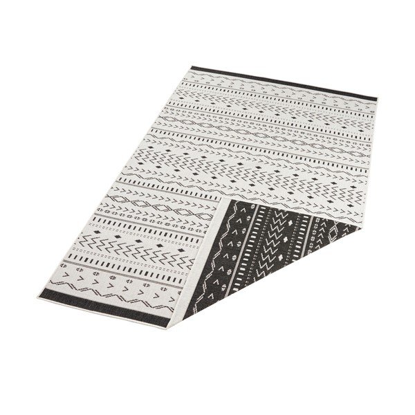 Černo-krémový venkovní koberec NORTHRUGS Kuba, 80 x 150 cm-image-3