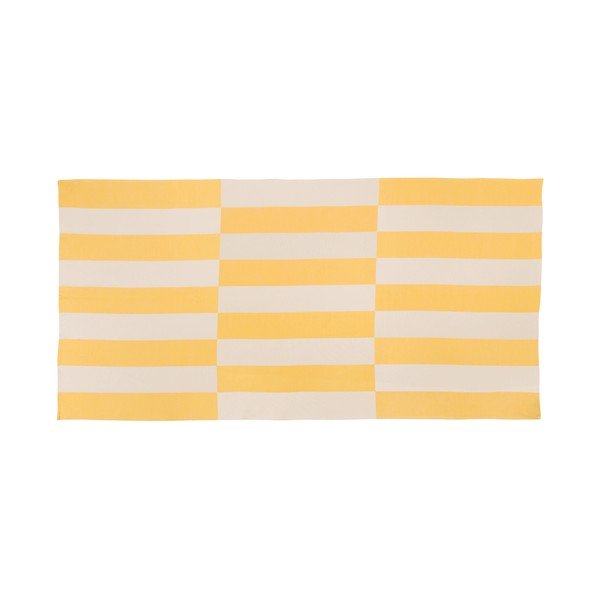 Žlutá bavlněná plážová osuška 100x160 cm Su – noo.ma