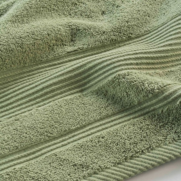 Khaki froté bavlněná osuška 90x150 cm Tendresse – douceur d'intérieur-image-2