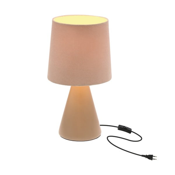 Béžová stolní lampa s textilním stínidlem (výška 24,5 cm) Satti – Candellux Lighting-image-2