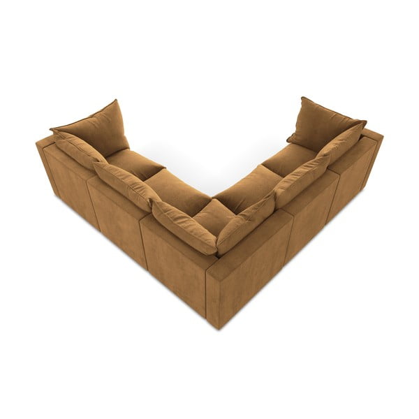 Rohová pohovka v terakotové barvě Manao – Makamii-image-3